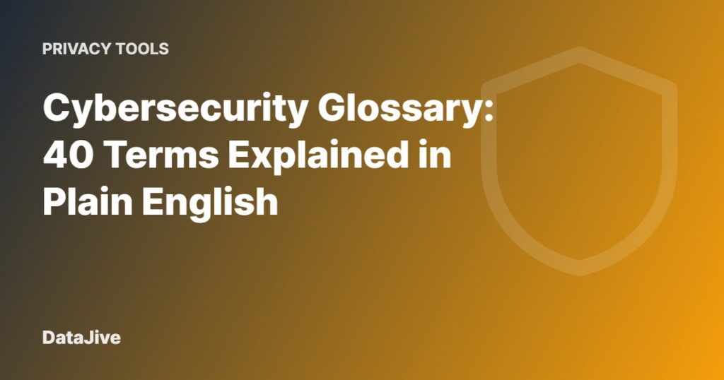 Cybersecurity Glossary: 40 Terms Explained in Plain English