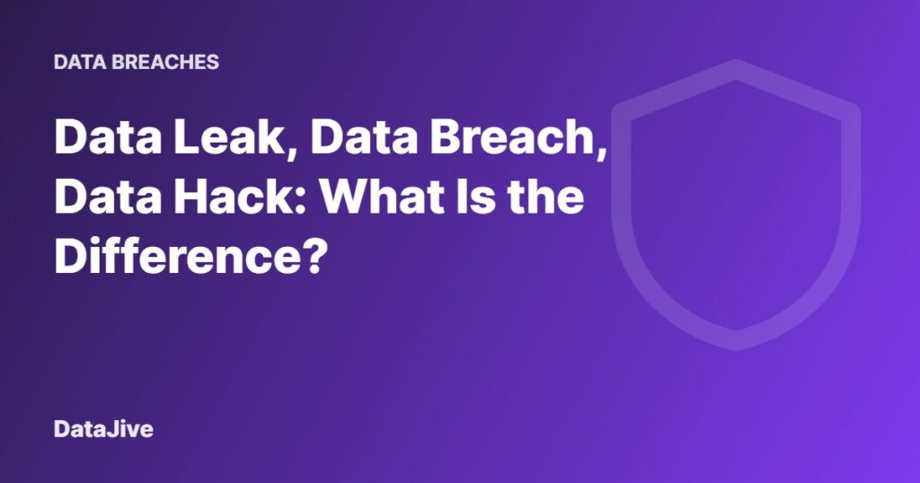Data Leak, Data Breach, Data Hack: What Is the Difference?