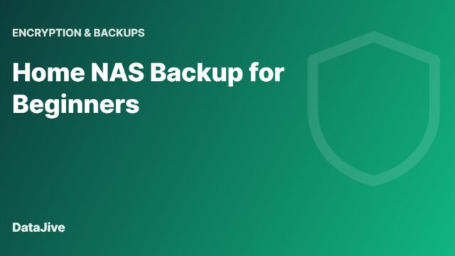 Home NAS Backup for Beginners