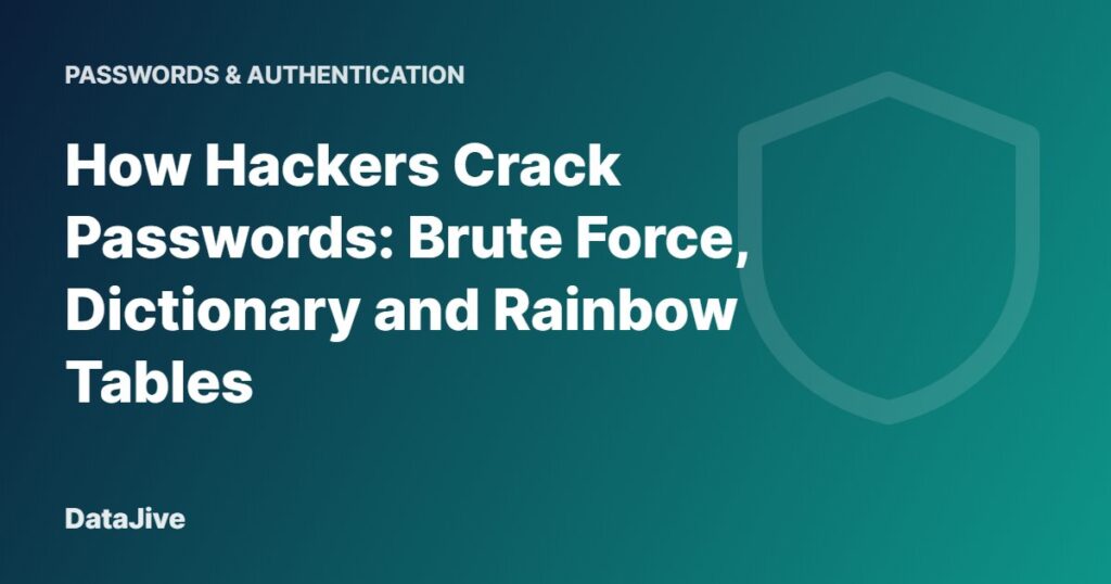 How Hackers Crack Passwords: Brute Force, Dictionary and Rainbow Tables