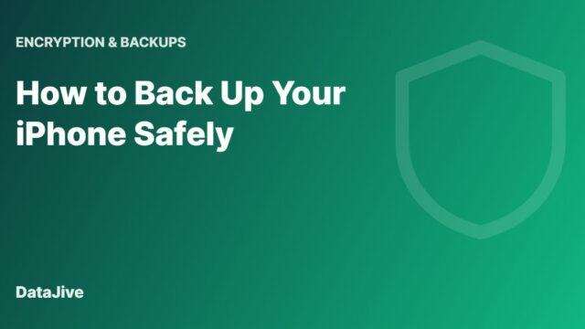 How to Back Up Your iPhone Safely
