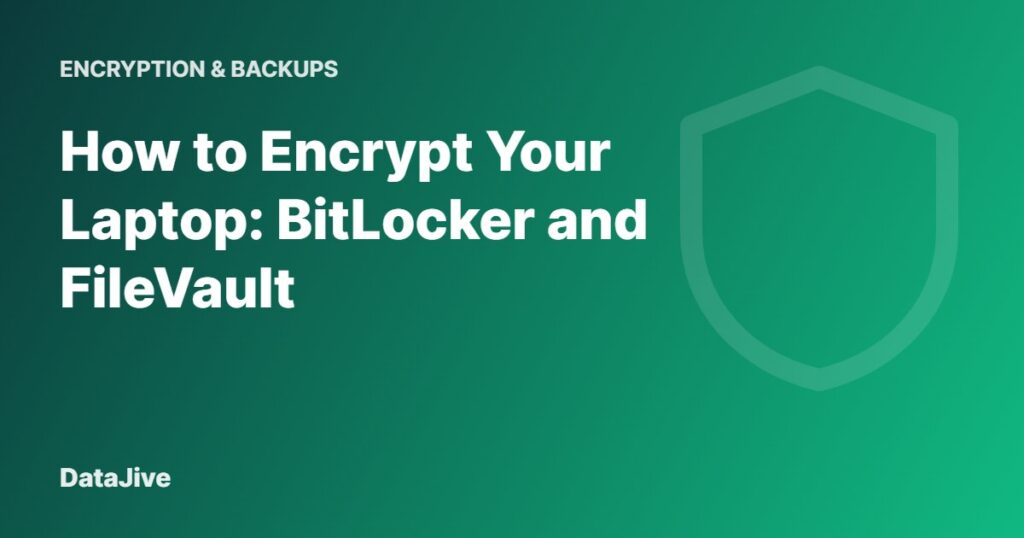 How to Encrypt Your Laptop: BitLocker and FileVault