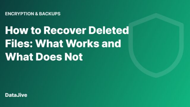 How to Recover Deleted Files: What Works and What Does Not