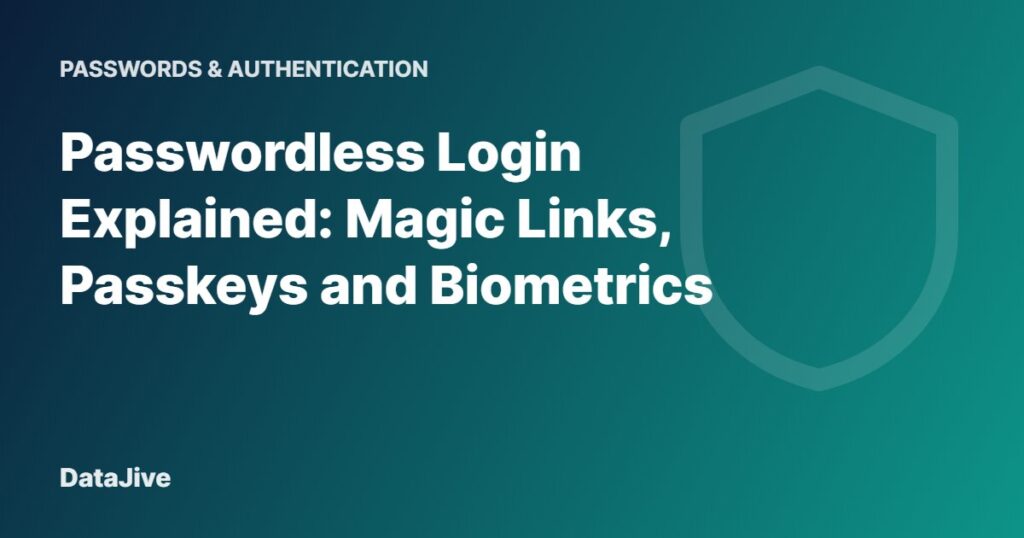 Passwordless Login Explained: Magic Links, Passkeys and Biometrics