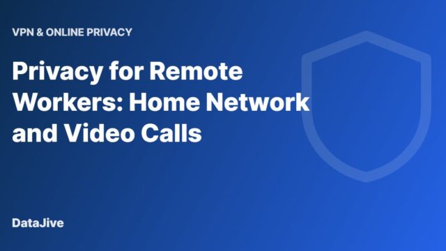 Privacy for Remote Workers: Home Network and Video Calls