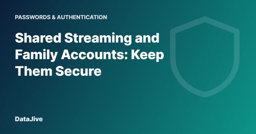 Shared Streaming and Family Accounts: Keep Them Secure