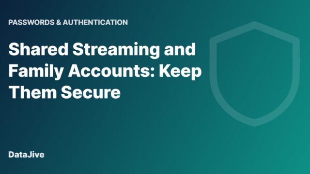 Shared Streaming and Family Accounts: Keep Them Secure