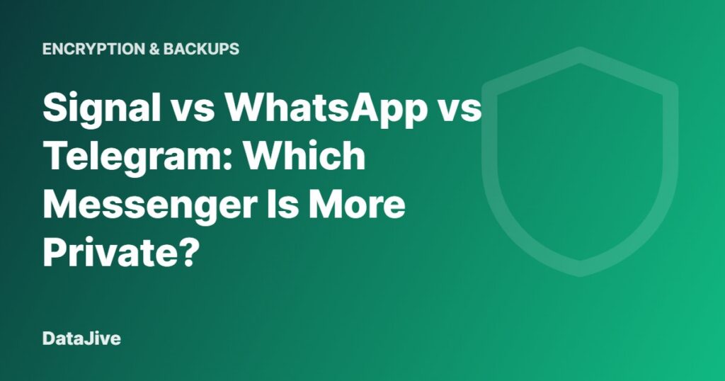 Signal vs WhatsApp vs Telegram: Which Messenger Is More Private?